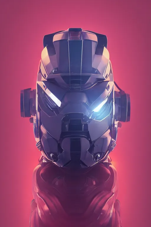 Image similar to robot ninja mask helmet halo master chief radiating a glowing aura global illumination ray tracing hdr fanart arstation by ian pesty and katarzyna da „ bek - chmiel