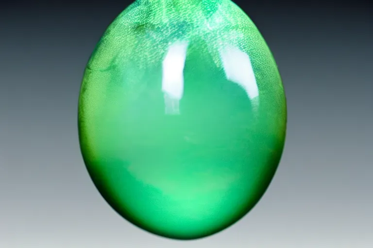 Image similar to half of an empty translucent dragon egg, realistic, highly detailed, photographic,