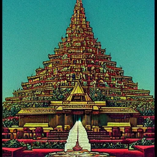 Image similar to great temple by kelly freas