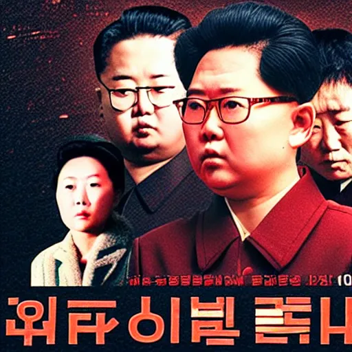 Image similar to low resolution filmstill of a north Korean thriller in the style of Kim Jong-il and Shinya Tsukamoto, Mamiya medium format, cinemascope