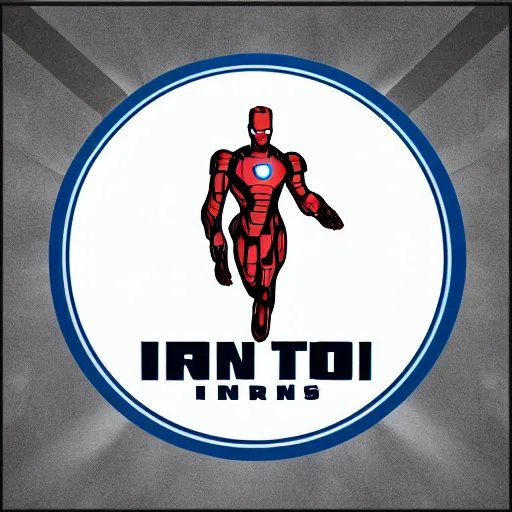 Image similar to iron industries man, company logo