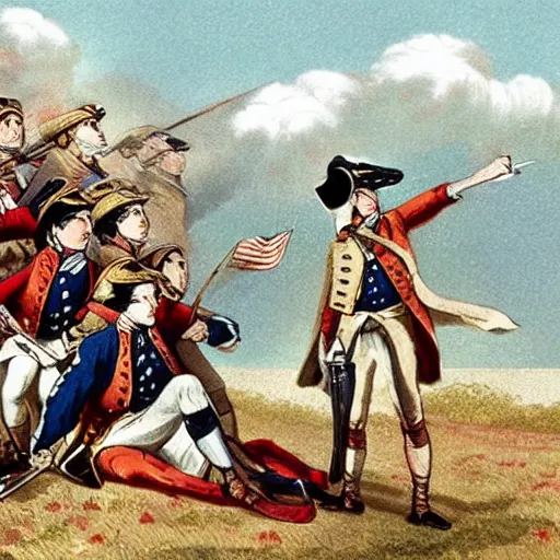 Image similar to george washington revolutionary war still reimagined like spirited away