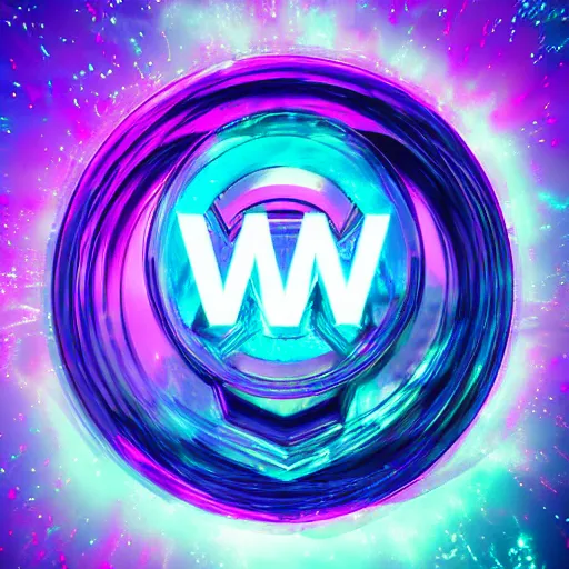 Image similar to ~ ~ w ~ ~ vaporwave logo, digital art, cosmic, 3 d high definition, trending on art station, photorealistic, high resolution, 8 k, octane, hyper detailed, insane details, intricate, elite, ornate, elegant trend, highly detailed and intricate, sharp focus, photography, unreal engine