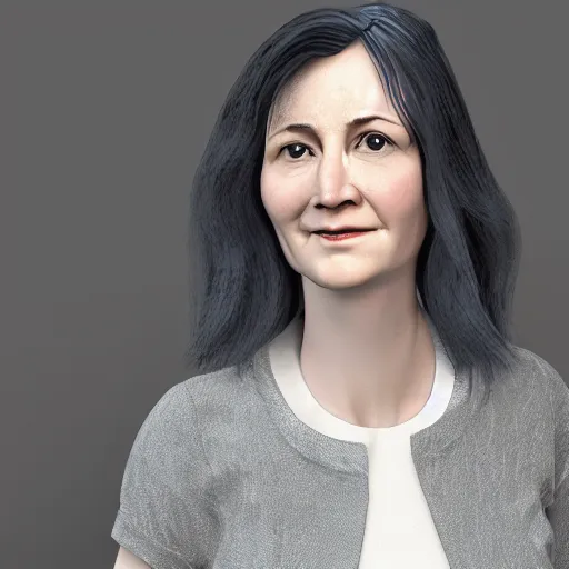 Image similar to female professor for experimental game cultures, beautiful, smart, intelligent 5 0 years old, high details, diffuse light