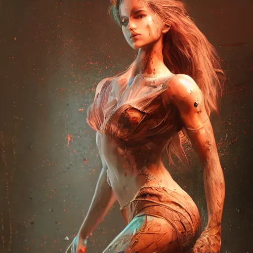Image similar to full body pose, hyperrealistic mixed media painting of beautifully stunning woman, dim volumetric lighting, 8 k, octane beautifully detailed render, extremely hyper detailed, intricate, epic composition, cinematic lighting, masterpiece, trending on artstation, very very detailed, masterpiece, stunning, hdr, smooth, sharp focus, high resolution, award, winning photo, dslr, 5 0 mm