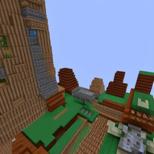 Prompt: Manhattan remade 1:1 in Minecraft