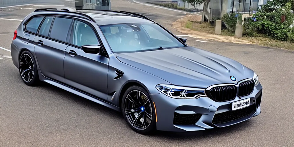 Prompt: “2019 BMW M5 Wagon, Singapore grey, ultra realistic, 4K, high detail”