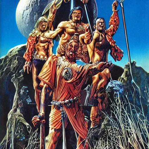 Prompt: hammer of the gods, Darrell k sweet, Joe Jusko, Alan Lee