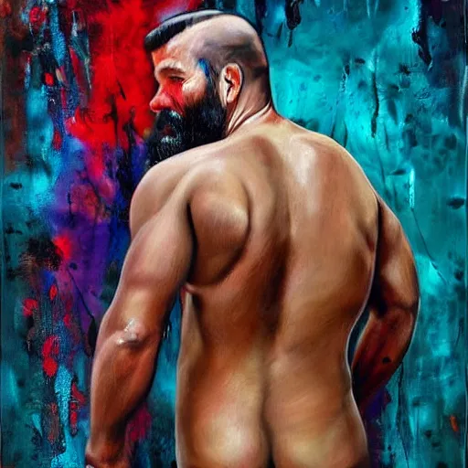 Image similar to a horrible disease, painting by Dan Bilzerian