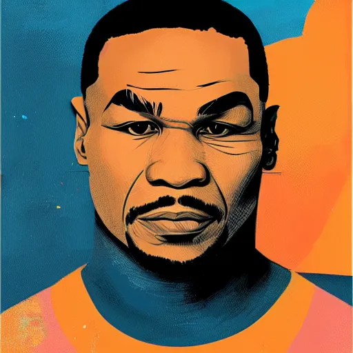 Image similar to mike tyson profile picture by Sachin Teng, asymmetrical, Organic Painting , Matte Painting, geometric shapes, hard edges, graffiti, street art:2 by Sachin Teng:4