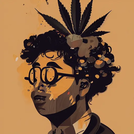 Prompt: profile picture by sachin teng x disney, ganja, marijuana, organic painting, hard edges, masterpiece, smoke, asymmetrical, matte paint, energetic