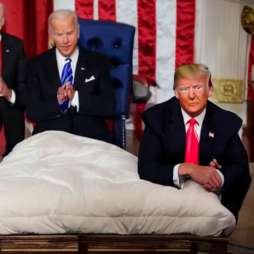 Image similar to donald trump sleeping with joe biden