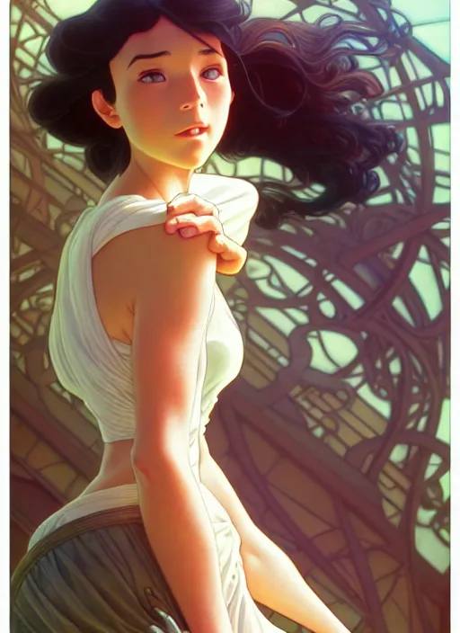 Image similar to model t ford, natural lighting, path traced, highly detailed, high quality, digital painting, by don bluth and ross tran and studio ghibli and alphonse mucha, artgerm