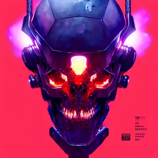 Image similar to a cyberpunk dragon skull, by guweiz and wlop and ilya kuvshinov and artgerm and josan gonzalez, digital art