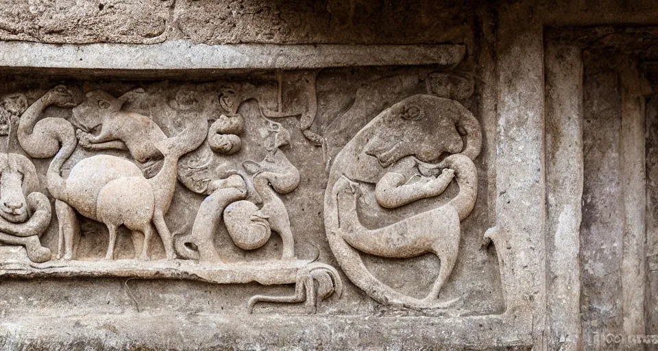 Image similar to Stone bas-relief of a Capybara, on wall of Sri Dalada Maligawa, Temple of Buddha tooth, Kandy, Sri Lanka