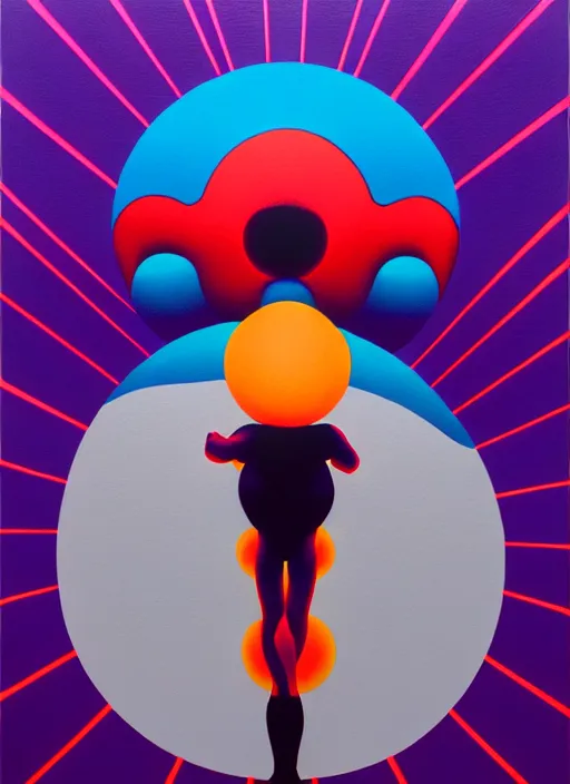 Prompt: inflated evangelion genesis by shusei nagaoka, kaws, david rudnick, airbrush on canvas, pastell colours, cell shaded, 8 k