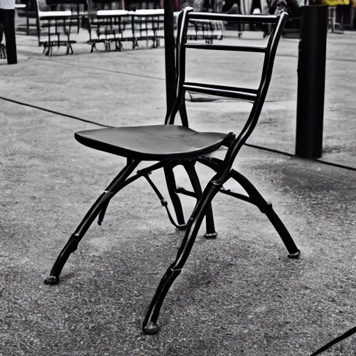 Image similar to a steel chair with spiked on its seat