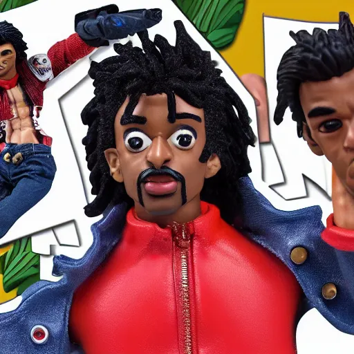 Image similar to playboi carti as a action figure 4 k detailed super realistic