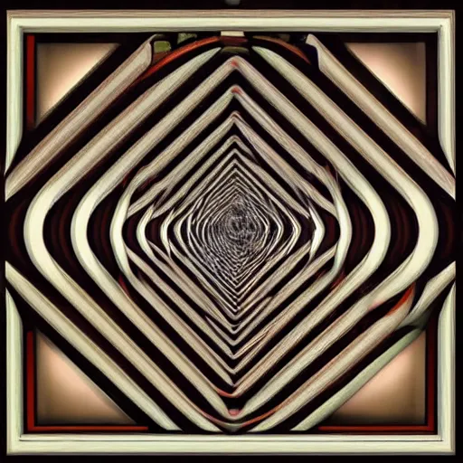 Image similar to digital art, 3 dimensional labyrinth, similar to relativity by m. c. escher