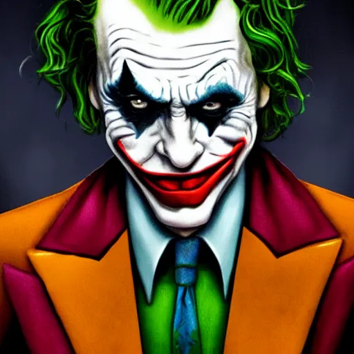 Image similar to The joker in a old Historian portrait 4K quality