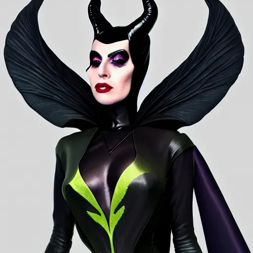 Image similar to Lady Gaga as real life Maleficent, fantasy, artstation, 8k resolution