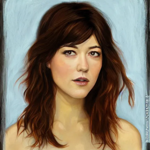 Image similar to Mary Elizabeth Winstead, painted