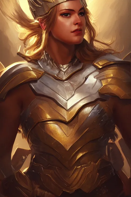 Image similar to amazon valkyrie athena, d & d, fantasy, portrait, highly detailed, headshot, digital painting, trending on artstation, concept art, sharp focus, illustration, art by artgerm and greg rutkowski and magali villeneuve