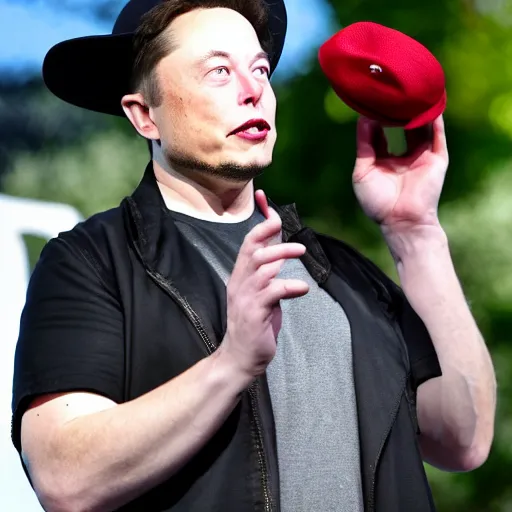 Image similar to elon musk beetsheathed and wearing a beets hat, high detailed