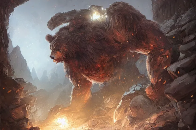 giant muscular yeti monster with glowing yellow eyes, Stable Diffusion