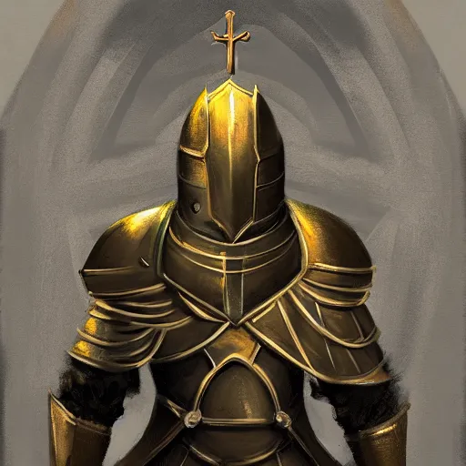 Prompt: concept art of a Holy Knight by Borislav Mitkov