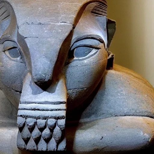 Prompt: the ancient egyptian sphynx statue, as a hedgehog
