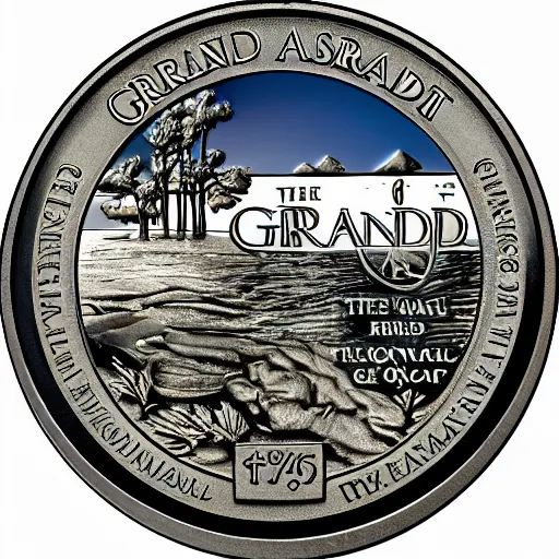 Prompt: grand bayou national park, commemorative quarter