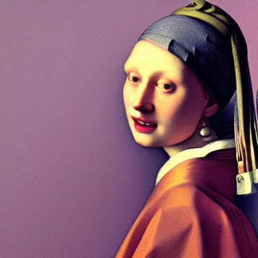 Image similar to portrait fragrance packshot by vermeer, highly detailed, saturated colors