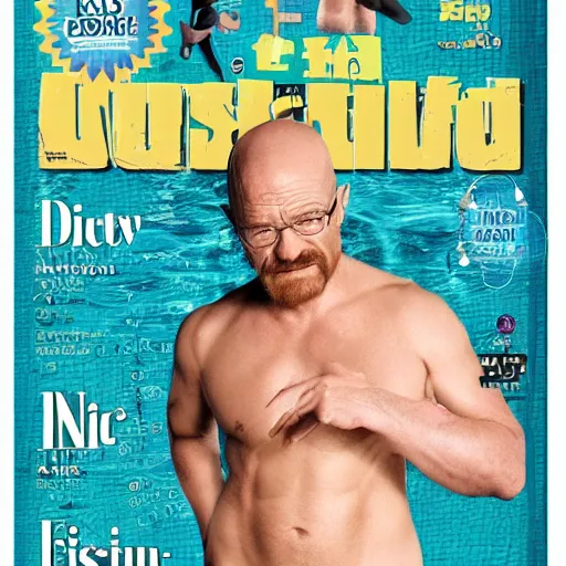 Image similar to Walter White on the cover of Swimsuit Illustrated (2020)