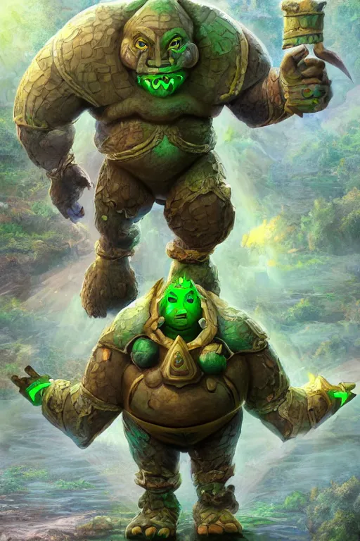 Image similar to zelda fantasy art golem monster troll, global illumination ray tracing hdr fanart arstation by sung choi and eric pfeiffer and gabriel garza and casper konefal