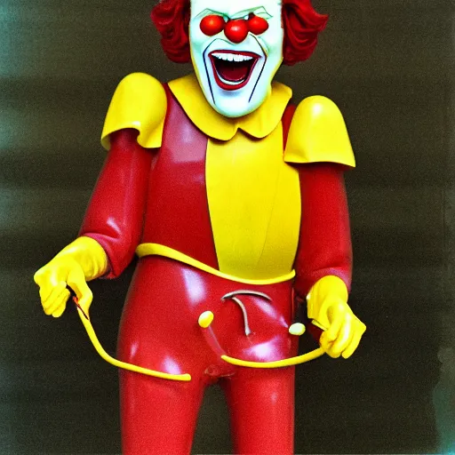 Image similar to ronald mcdonald screaming so much of pain alone