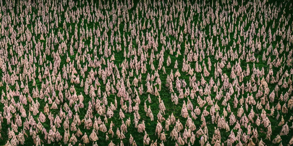 Image similar to a forest made of beautiful female human bodies
