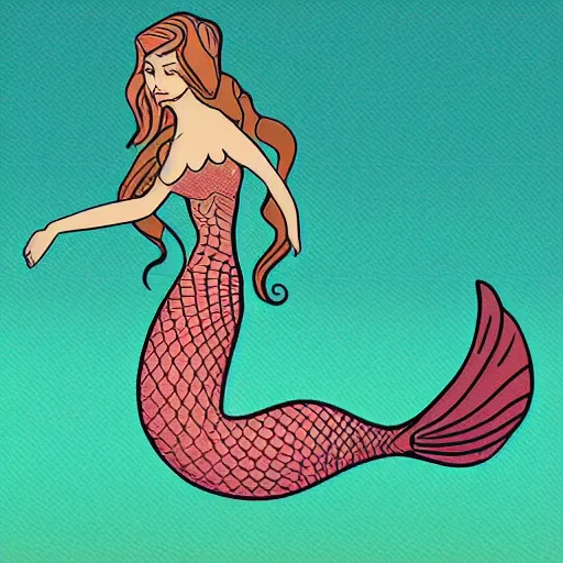 Image similar to a mermaid using a filtering mesh,