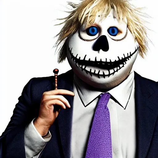 Image similar to boris johnson as a nightmare before christmas character