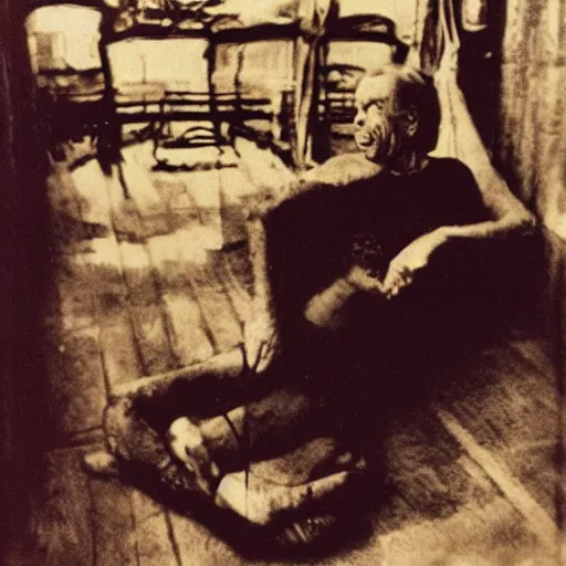 Image similar to vaclav havel on a photo by jan saudek