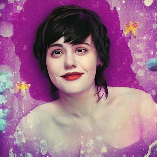 Image similar to manic pixie dream girl