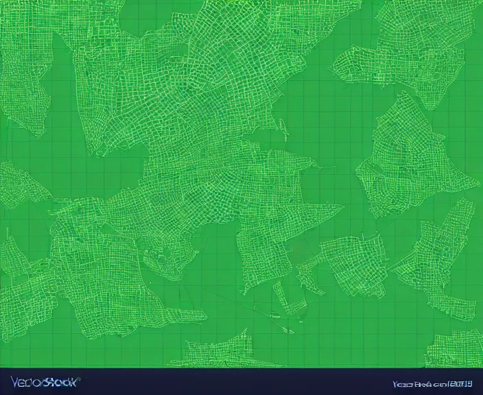 Image similar to top down 2d vector map with black background and green islands