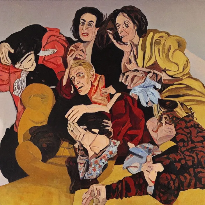 Prompt: a painting by paula rego