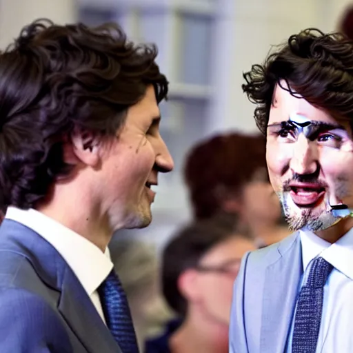 Image similar to justin trudeau as a fancy sock puppet