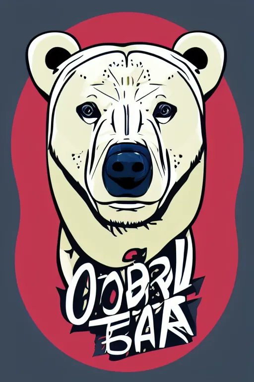 Image similar to Portrait of a polar bear, mafia, gangster, sticker, colorful, illustration, highly detailed, simple, smooth and clean vector curves, no jagged lines, vector art, smooth