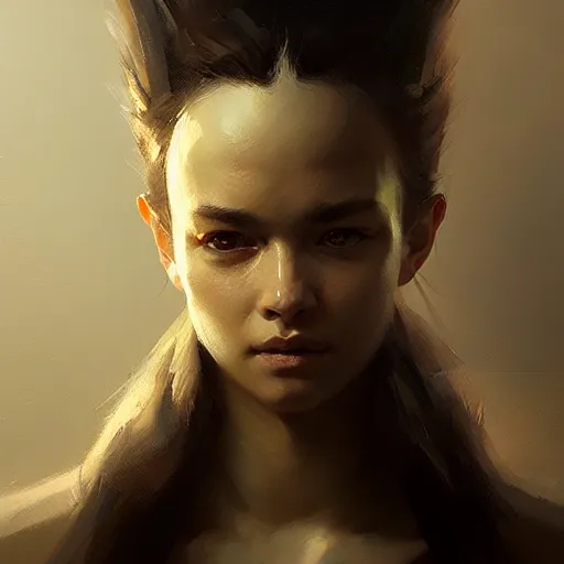 Prompt: dragon portrait, concept art oil painting, portrait ethereal by jama jurabaev, greg rutkowski extremely detailed, brush hard, artstation, soft light