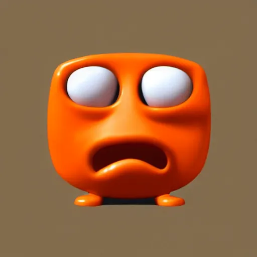 Image similar to orange keyhole character in the style of pixar