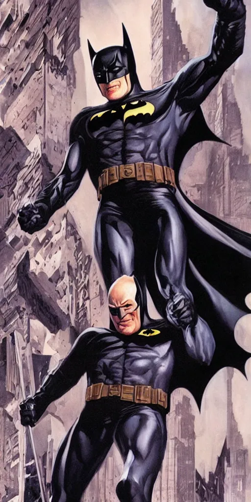 Image similar to !dream full body batman character design by Alex Ross