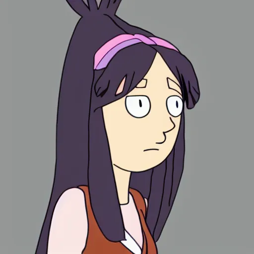 Image similar to Louise belcher animated in the style of studio ghibli