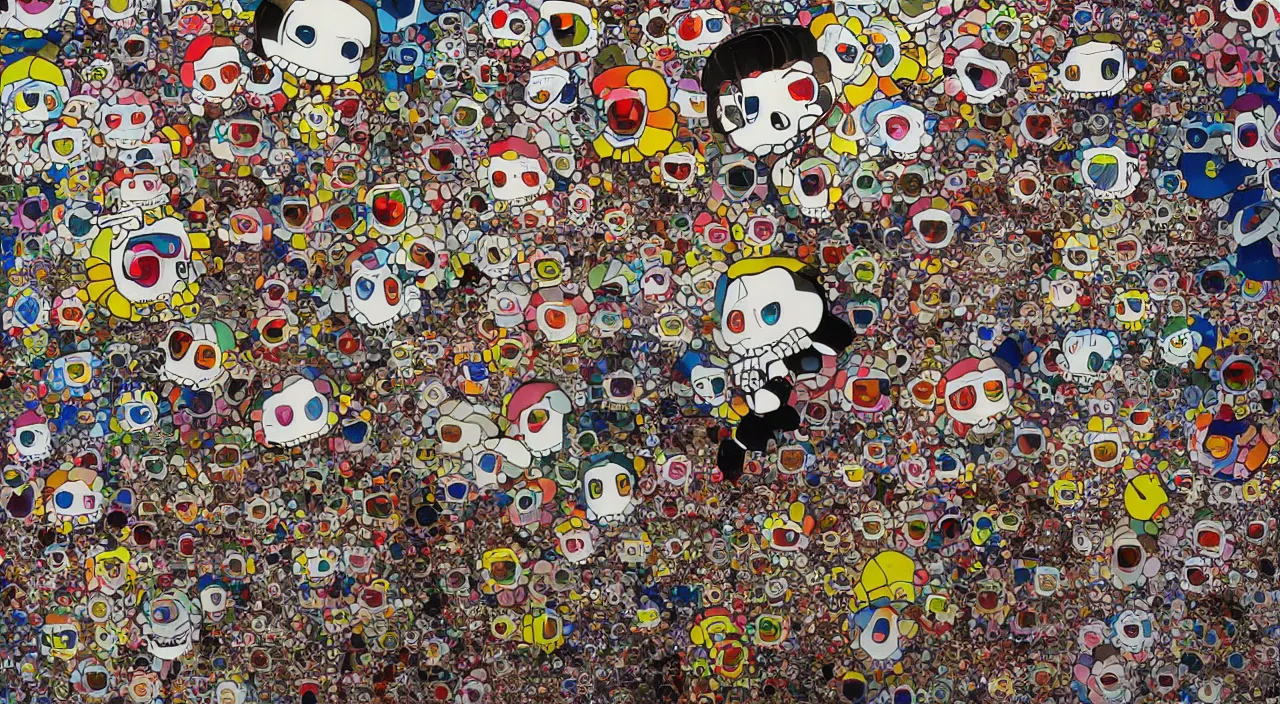 Prompt: Terminator by Takashi Murakami. highly detailed.